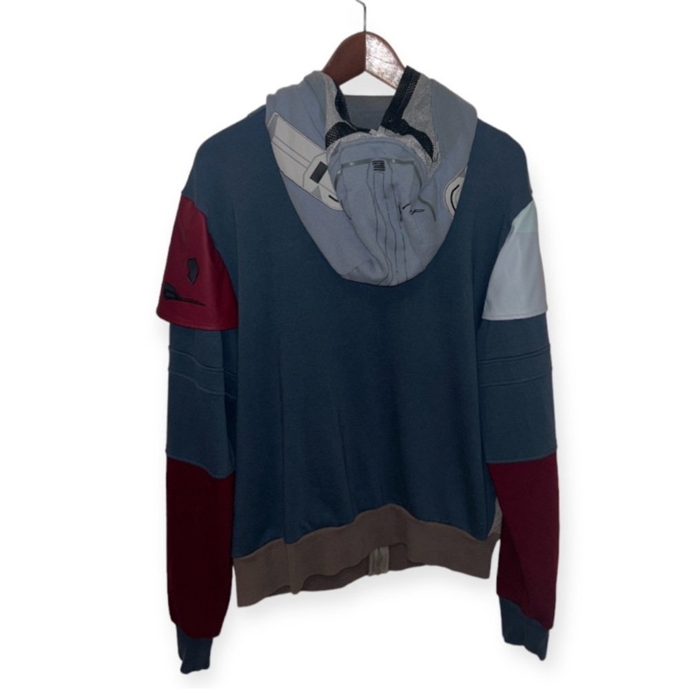 Disney Mandalorian Bounty Hunter Zip Up Sweatshirt Hoodie - Picture 4 of 6